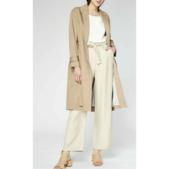 Maje beige tie up trench coat *read* - Picture 2 of 6